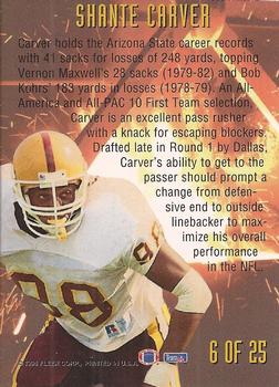 1994 Fleer - NFL Prospects #6 Shante Carver Back