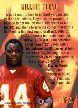 1994 Fleer - NFL Prospects #8 William Floyd Back