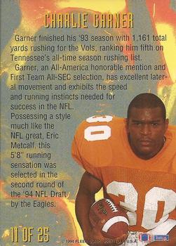 1994 Fleer - NFL Prospects #11 Charlie Garner Back