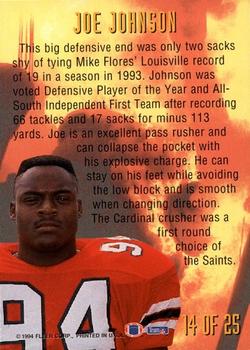 1994 Fleer - NFL Prospects #14 Joe Johnson Back