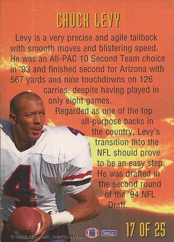 1994 Fleer - NFL Prospects #17 Chuck Levy Back