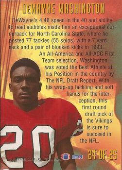 1994 Fleer - NFL Prospects #24 Dewayne Washington Back