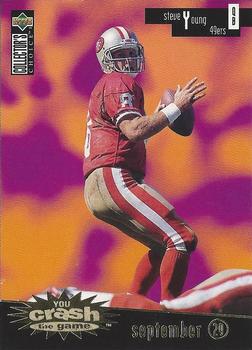 1996 Collector's Choice - You Crash the Game Gold #CG5 Steve Young Front