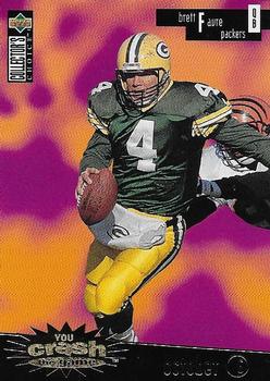 1996 Collector's Choice - You Crash the Game Gold #CG6 Brett Favre Front