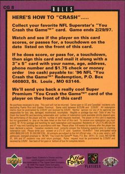 1996 Collector's Choice - You Crash the Game Gold #CG8 Scott Mitchell Back