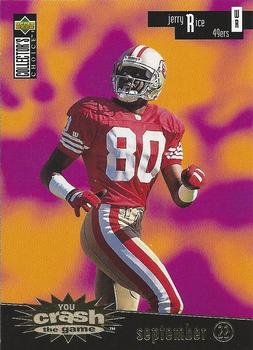 1996 Collector's Choice - You Crash the Game Gold #CG11 Jerry Rice Front