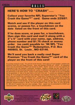 1996 Collector's Choice - You Crash the Game Gold #CG24 Marshall Faulk Back