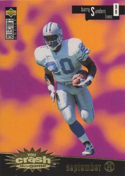 1996 Collector's Choice - You Crash the Game Gold #CG26 Barry Sanders Front