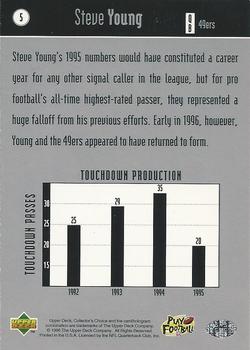1996 Collector's Choice - You Crash the Game Silver Exchange #5 Steve Young Back