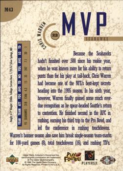 1996 Collector's Choice - MVPs Gold #M43 Chris Warren Back