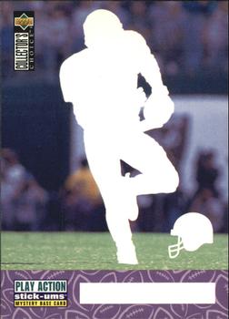 1996 Collector's Choice Update - Play Action Stick-Ums Mystery Bases #SMB8 Deion Sanders Front