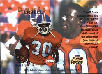 1996 Collector's Edge - All-Stars #11 Terrell Davis Back