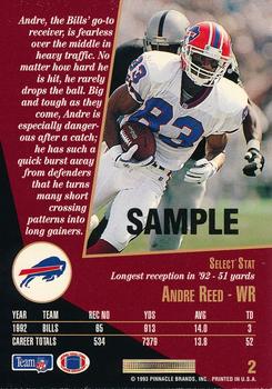 1993 Select - Samples #2 Andre Reed Back