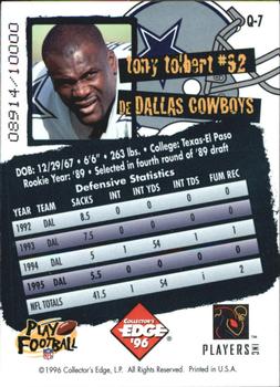 1996 Collector's Edge - Cowboybilia #Q-7 Tony Tolbert Back