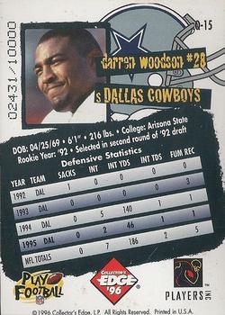 1996 Collector's Edge - Cowboybilia #Q-15 Darren Woodson Back