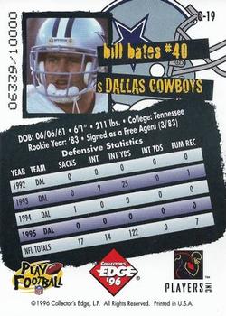 1996 Collector's Edge - Cowboybilia #Q-19 Bill Bates Back