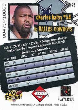 1996 Collector's Edge - Cowboybilia #Q-22 Charles Haley Back