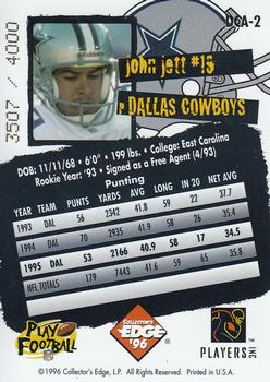 1996 Collector's Edge - Cowboybilia Autographs #DCA-2 John Jett Back