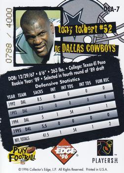 1996 Collector's Edge - Cowboybilia Autographs #DCA-7 Tony Tolbert Back