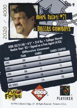 1996 Collector's Edge - Cowboybilia Autographs #DCA-9 Mark Tuinei Back