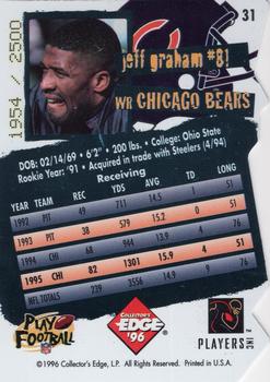 1996 Collector's Edge - Die Cuts #31 Jeff Graham Back