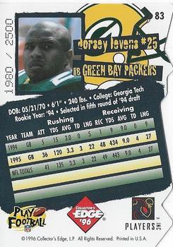 1996 Collector's Edge - Die Cuts #83 Dorsey Levens Back