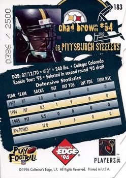 1996 Collector's Edge - Die Cuts #183 Chad Brown Back