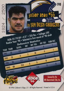 1996 Collector's Edge - Die Cuts #198 Junior Seau Back