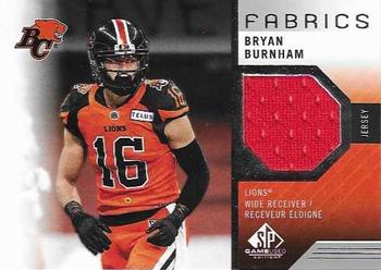 2021 SP Game Used CFL - Fabrics #BB Bryan Burnham Front
