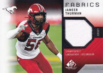 2021 SP Game Used CFL - Fabrics #JT Jameer Thurman Front