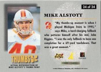 1996 Collector's Edge - Draft Day Exchange #29 Mike Alstott Back