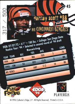 1996 Collector's Edge - Holofoil #45 Darnay Scott Back