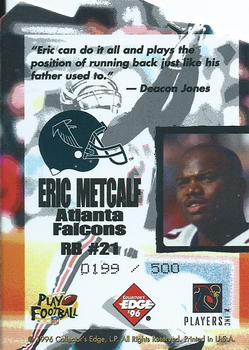 1996 Collector's Edge - Ripped Die Cuts #11 Eric Metcalf Back
