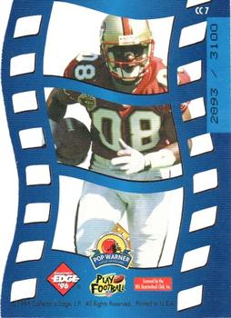 1996 Collector's Edge Advantage - Crystal Cuts Silver #CC7 Jerry Rice Back