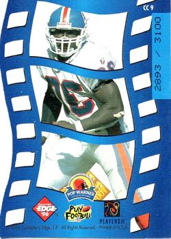 1996 Collector's Edge Advantage - Crystal Cuts Silver #CC9 Terrell Davis Back