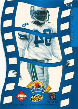 1996 Collector's Edge Advantage - Crystal Cuts Silver #CC12 Joey Galloway Back