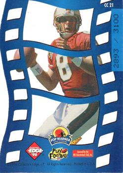 1996 Collector's Edge Advantage - Crystal Cuts Silver #CC21 Steve Young Back