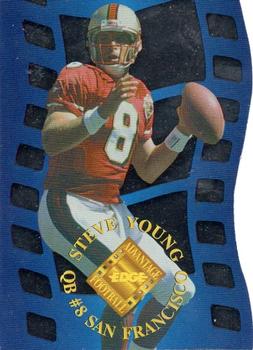 1996 Collector's Edge Advantage - Crystal Cuts Silver #CC21 Steve Young Front