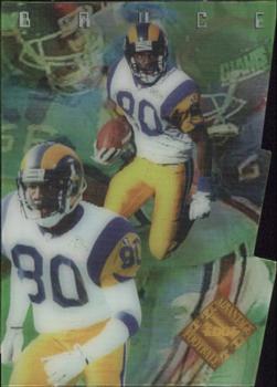 1996 Collector's Edge Advantage - Edge Video Shop at Home Die Cut #V8 Isaac Bruce Front