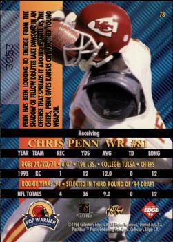 1996 Collector's Edge Advantage - Perfect Play Foils #78 Chris Penn Back