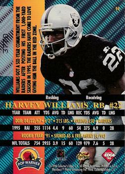 1996 Collector's Edge Advantage - Perfect Play Foils #94 Harvey Williams Back