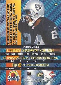 1996 Collector's Edge Advantage - Perfect Play Foils #109 Larry Brown Back