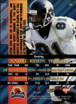 1996 Collector's Edge Advantage - Perfect Play Foils #138 Andre Rison Back