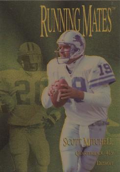 1996 Collector's Edge President's Reserve - Running Mates Gold #RM15 Barry Sanders / Scott Mitchell Front