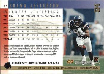 1996 Donruss - Press Proofs #26 Shawn Jefferson Back