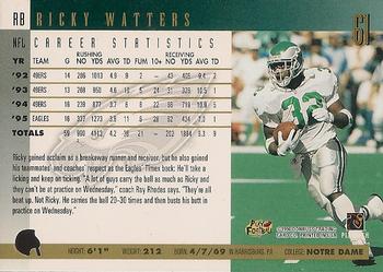 1996 Donruss - Press Proofs #61 Ricky Watters Back