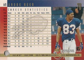 1996 Donruss - Press Proofs #70 Andre Reed Back