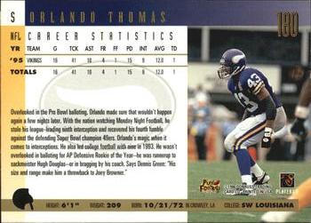 1996 Donruss - Press Proofs #180 Orlando Thomas Back