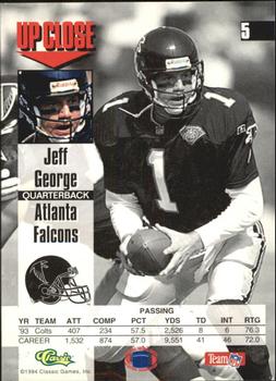 1994 Images #5 Jeff George Back