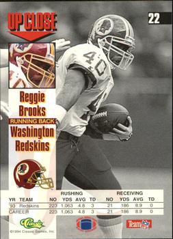 1994 Images #22 Reggie Brooks Back